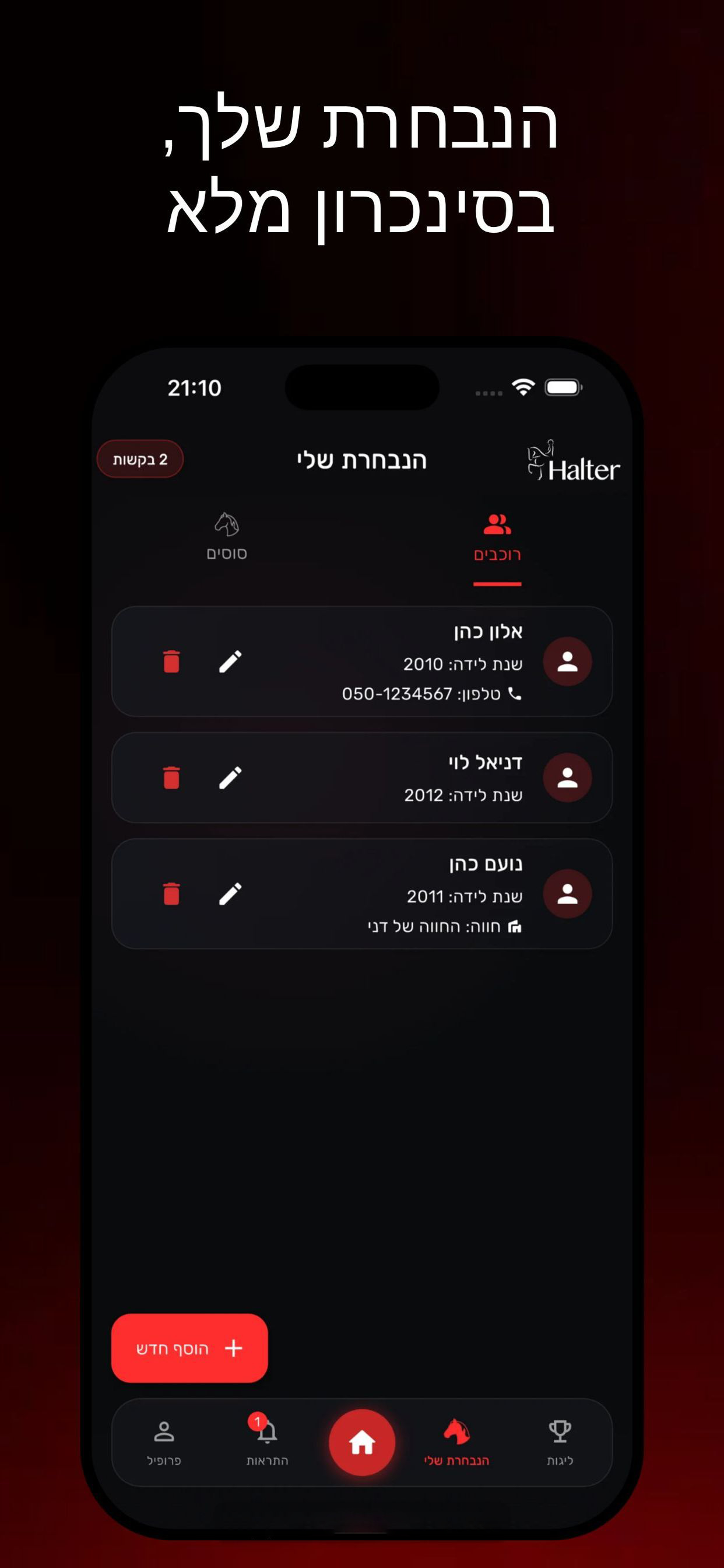 Halter Dashboard Screen